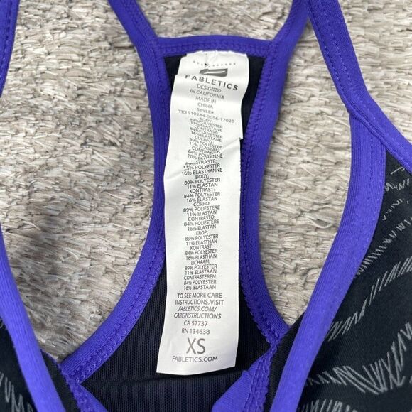 Fabletics Norwalk Tank Purple Zebra NEW - Picture 4 of 10